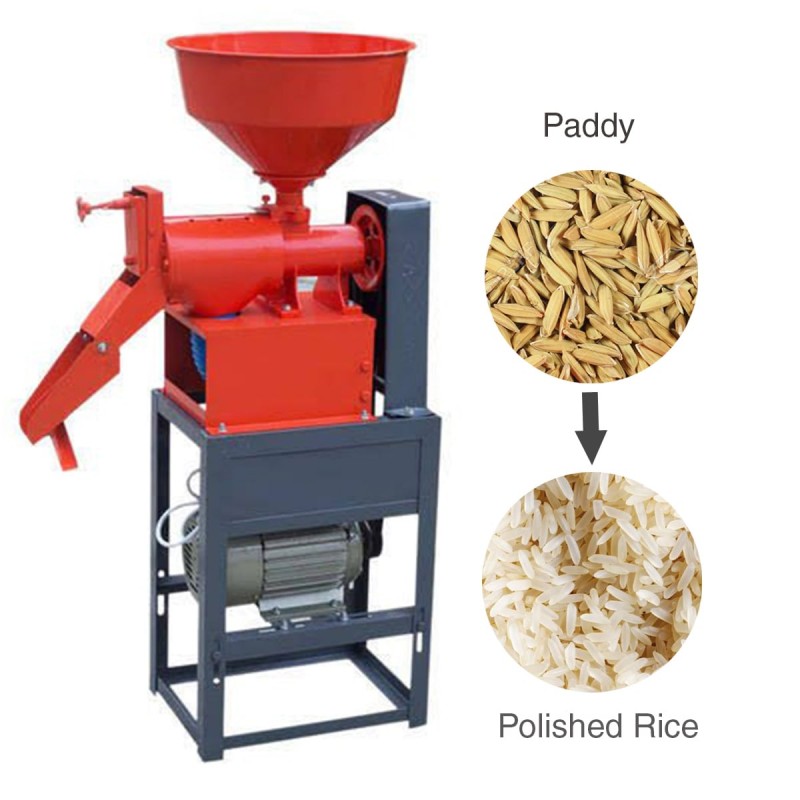 Rice Mill Machine With 3HP Aluminium Coil Motor
