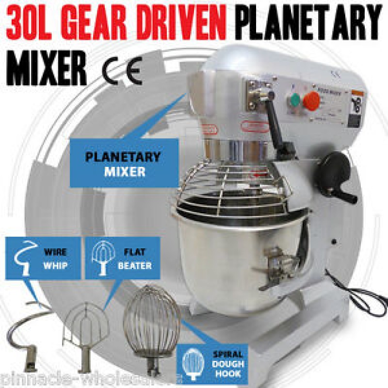 Planetary Mixers 30 Liters - 3 Attachments