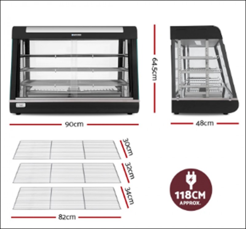 Electric Food Warmer cum Display Unit - Luxuries Black