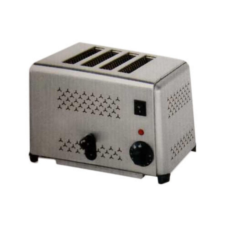 Electric Bread Pop Up Toaster 4 Slices, SS