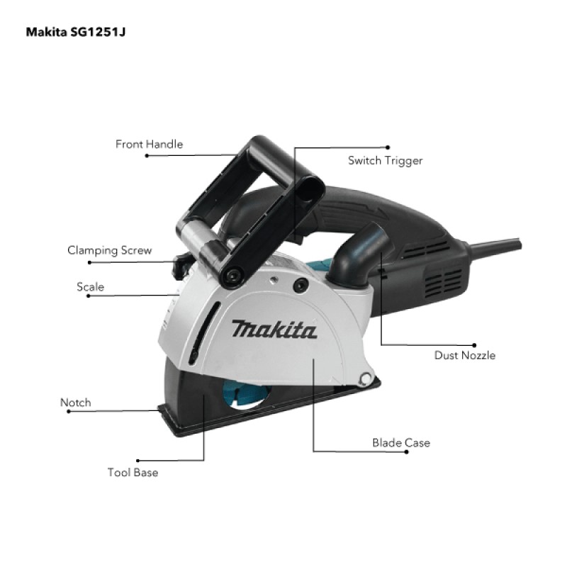 Makita SG1251J Wall Chaser 10000 RPM 1400W