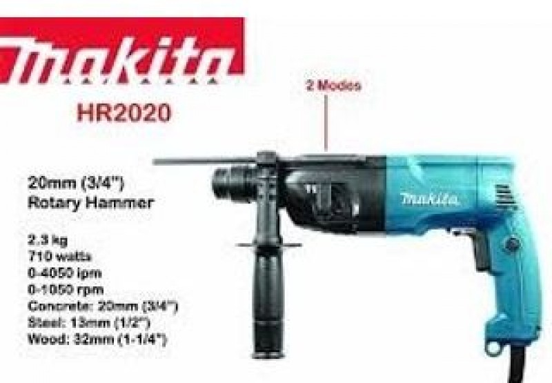 Makita HR2020 Rotary Hammer 2 Mode 1050 RPM 710 W