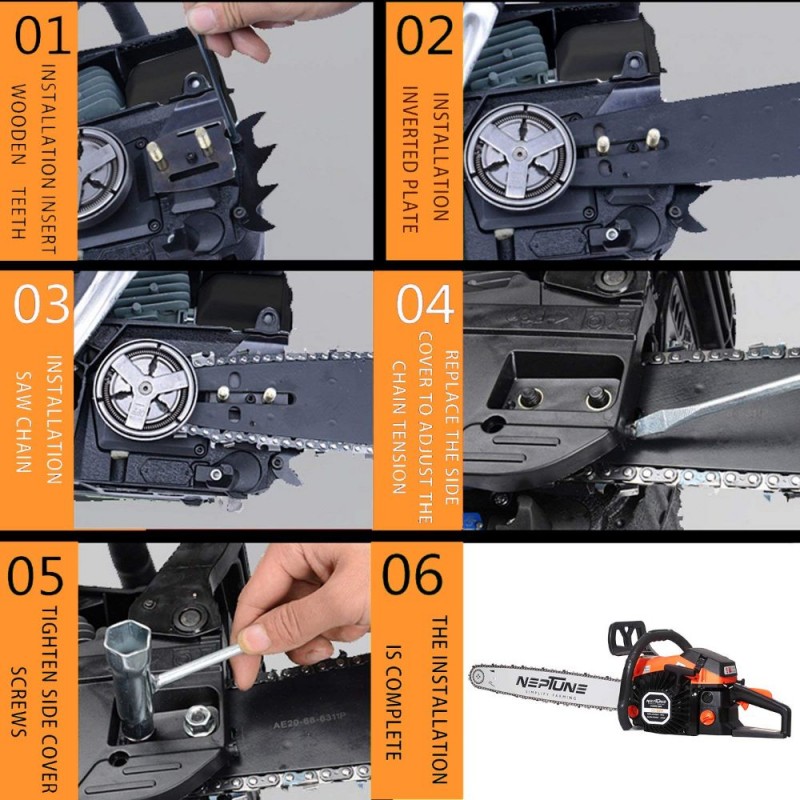 Neptune 58 CC 3.5 HP Magnesium Body Petrol Chainsaw with 22 inch Cutter Bar