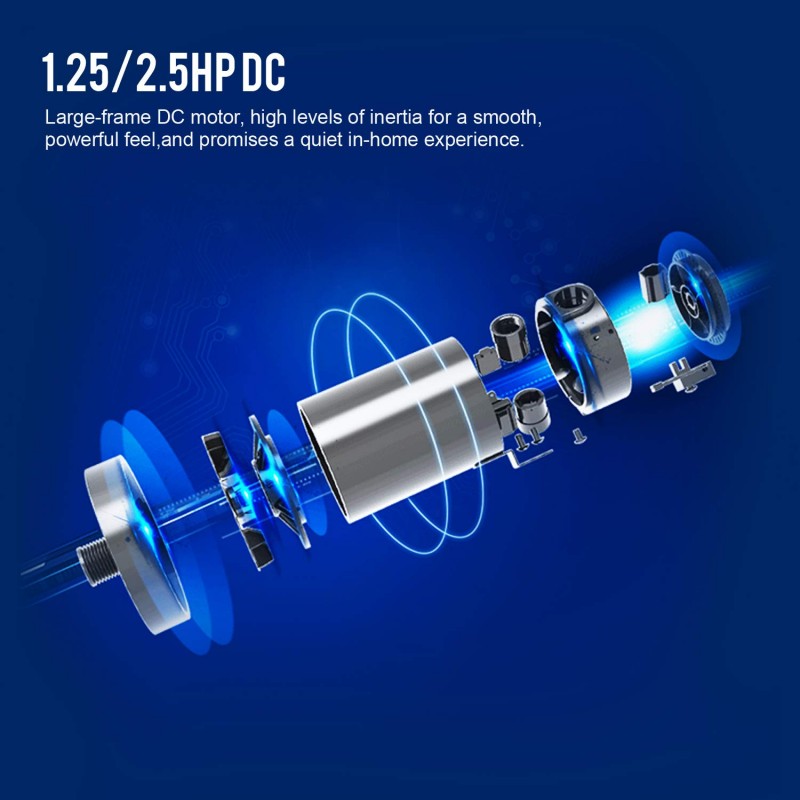 WELCARE WC2233, Motorized Folding Treadmill with LCD Display, 2.5Hp Peak DC Motor, 12 Preset Programs Perfect for Home Use