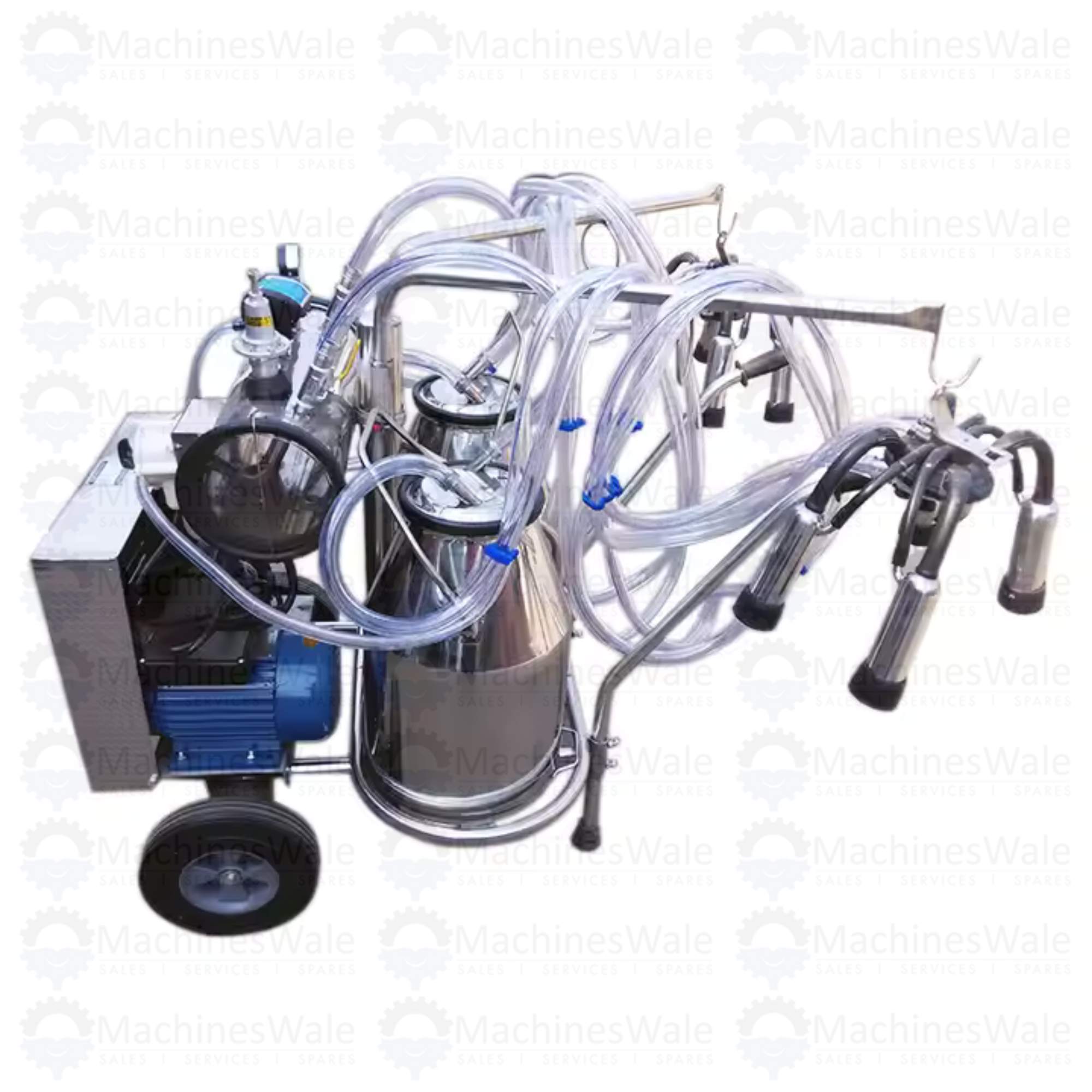 Commercial 15 Liter Manual SS Milking Machine, With a Sitting Stool