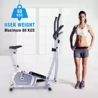 Welcare Elliptical Cross Trainer WC6044 with Adjustable seat, Hand Pulse Sensor, LCD Monitor, Adjustable Resistance for Home Use